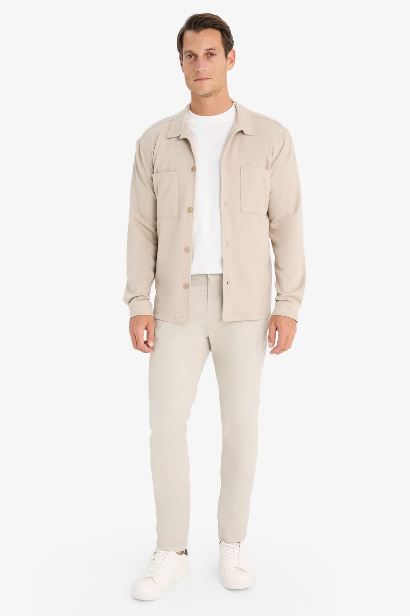 ديفاكتو جاكيت قميص قصة عادية بياقة بولو بجيب - Image 5